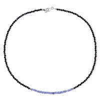 Collier en argent et Spinelle noir