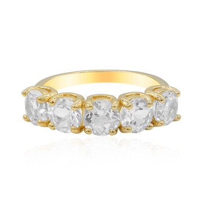 Bague en argent et Topaze blanche