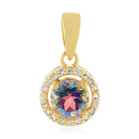 Pendentif en argent et Topaze arc-en-ciel