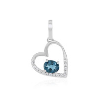 Pendentif en or et Topaze bleu de Londres