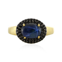 Bague en argent et Saphir étoilé bleu
