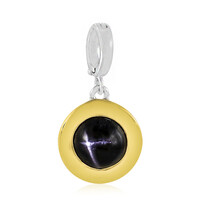 Pendentif en argent et Diopside étoilé d'Inde