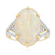 Bague en or et Opale blanche du Brésil
