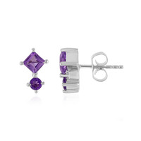 Boucles d'oreilles en argent et Améthyste