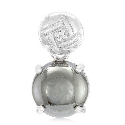Pendentif en argent et Hématite noire
