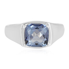 Bague en argent et Quartz mystique bleu
