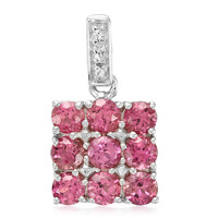 Pendentif en argent et Tourmaline rose
