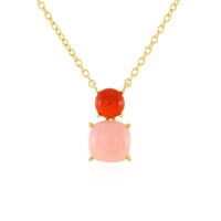 Collier en argent et Opale rose