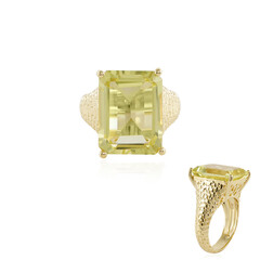 Bague en argent et Quartz citron