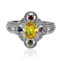 Bague en argent et Saphir jaune