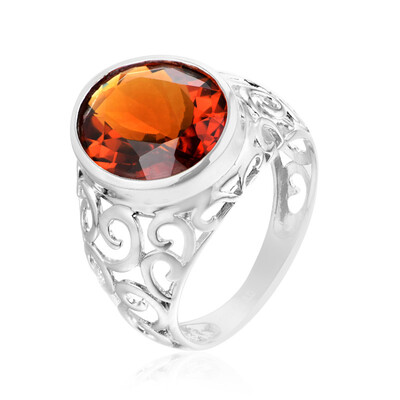Bague en argent et Citrine Madère