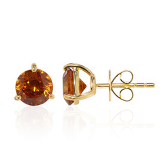 Boucles d'oreilles en or et Sphalérite d’Espagne (Tenner Diniz)
