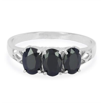 Bague en argent et Saphir bleu