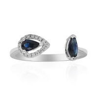 Bague en or et Saphir bleu de Ceylan