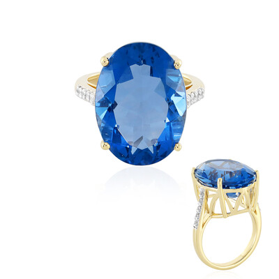 Bague en argent et Fluorite à couleur changeante