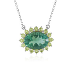 Collier en argent et Fluorite verte