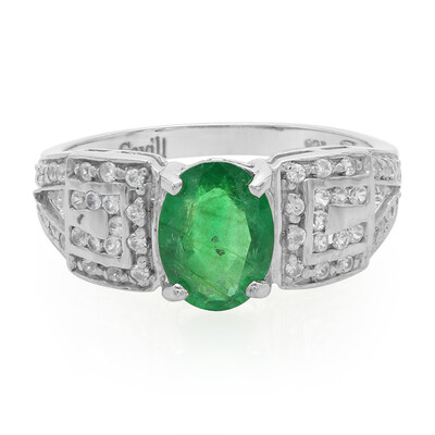 Bague en argent et Emeraude de Bahia