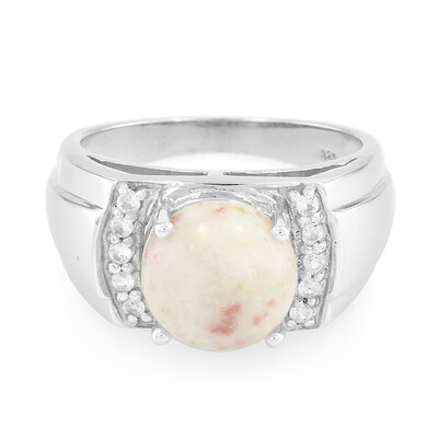 Bague pour homme en argent et Cinabre