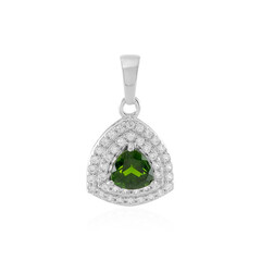 Pendentif en argent et Diopside de Russie