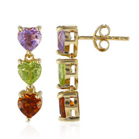 Boucles d'oreilles en argent et Améthyste