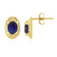 Boucles d'oreilles en argent et Saphir bleu de Madagascar