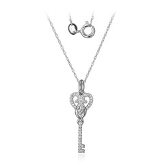 Collier en argent et Topaze blanche
