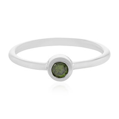 Bague en argent et Diamant vert