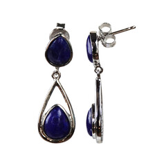 Boucles d'oreilles en argent et Lapis-Lazuli