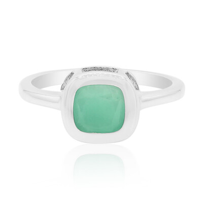 Bague en argent et Emeraude