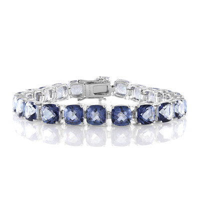 Bracelet en argent et Quartz mystique bleu
