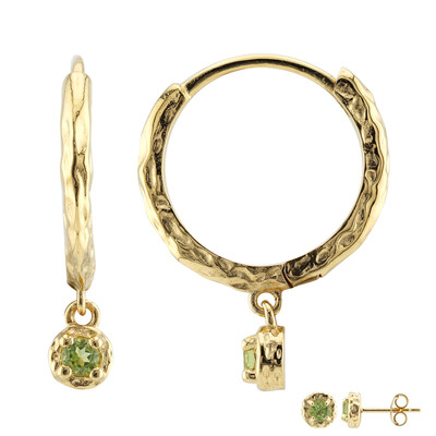 Boucles d'oreilles en argent et Péridot de Birmanie