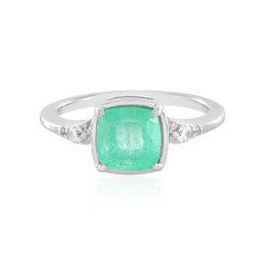Bague en argent et Emeraude de Russie