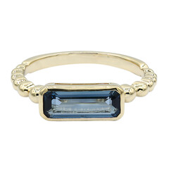 Bague en or et Topaze bleu de Londres