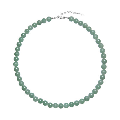 Collier en argent et Aventurine verte
