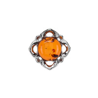 Pendentif en argent et Ambre baltique