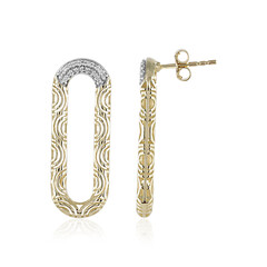 Boucles d'oreilles en or et Zircon (Ornaments by de Melo)