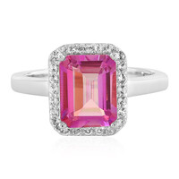 Bague en argent et Topaze jubilaire