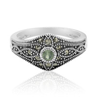 Bague en argent et Saphir vert