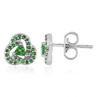 Boucles d'oreilles en argent et Tsavorite de Tanzanie