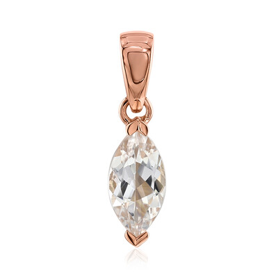 Pendentif en or et Danburite rose du Mexique