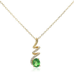 Collier en or et Grenat Tsavorite du Kenya (CIRARI)