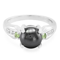 Bague en argent et Hématite noire