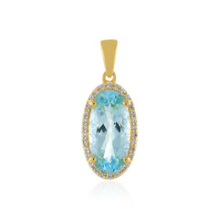 Pendentif en argent et Topaze bleu ciel