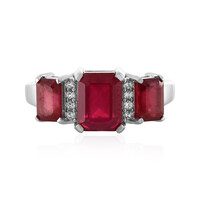 Bague en argent et Rubis de Madagascar