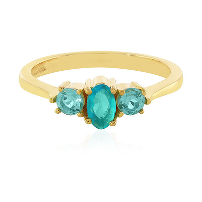 Bague en argent et Opale bleue d'Éthiopie