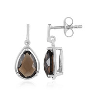 Boucles d'oreilles en argent et Quartz fumé