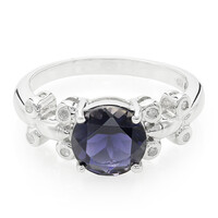 Bague en argent et Iolite de Ceylan