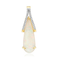 Pendentif en or et Opale blanche du Brésil