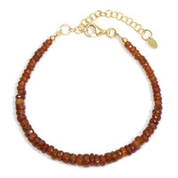 Bracelet en argent et Kyanite orange de Tanzanie