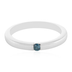 Bague en argent et Diamant bleu I3